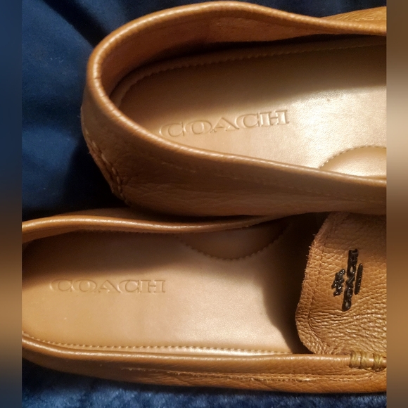 💖EUC💖 Coach Mary Lock Up Leather Loafers, Caramel Brown Women’s Size 9.5 - Picture 5 of 14